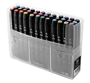 36-Color Fine & Broad Nib Marker Set