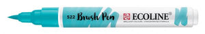 Watercolor Brush Pen Turquoise Blue