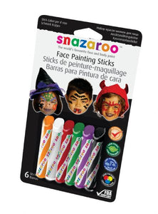 Face Painting 6-Stick Halloween Set