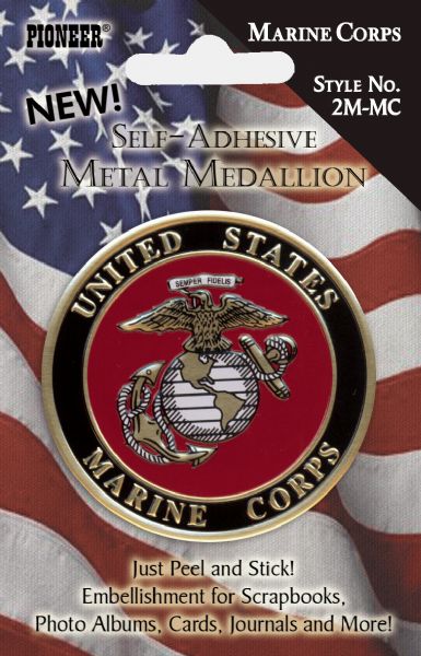Self-Adhesive Metal Military Medallion Marine Corps