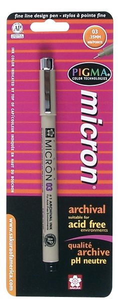 Black Fine Line Design Pen .35mm