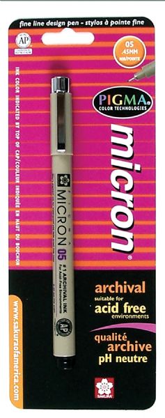 Black Fine Line Design Pen .45mm