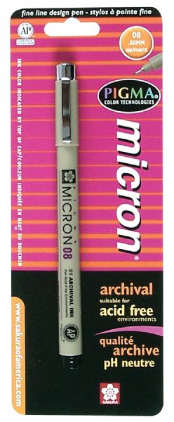 Black Fine Line Design Pen .50mm