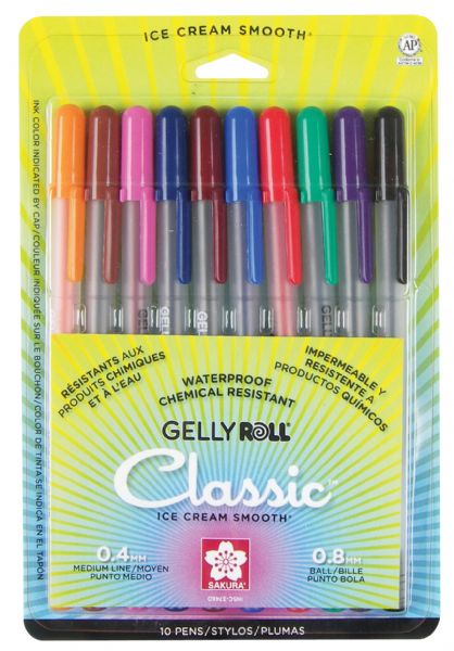 Medium Point Gel Pen 10-Pack