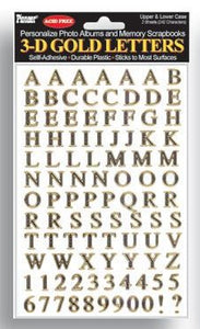 Letter Stickers Gold