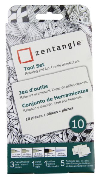 Zentangle Tiles White ATC 10