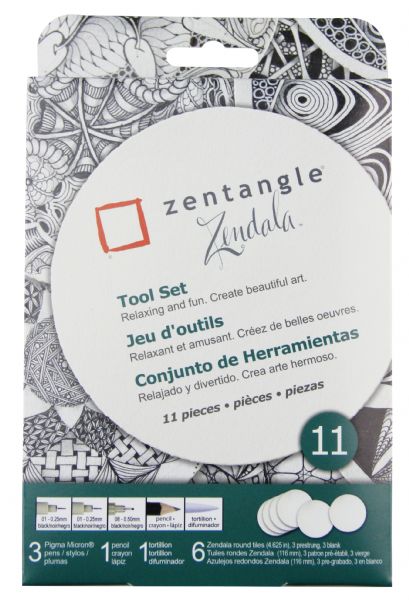 4 5/8" White Zendala Tile Set