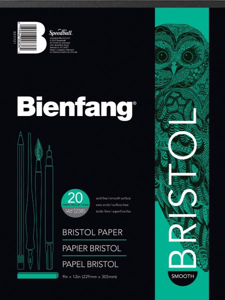 14 x 17 Smooth Finish White Drawing Bristol Board Pads