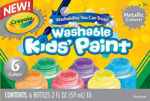 Washable Paint 6-Color Metallic Set