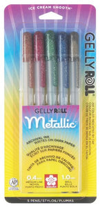 Metallic Gel Pen 5-Pack Dark Metallics