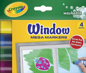 Washable Window Mega Marker 4-Color Set