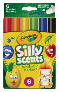 Silly Scents Wedge Tip Scented Washable Markers-6 ct.