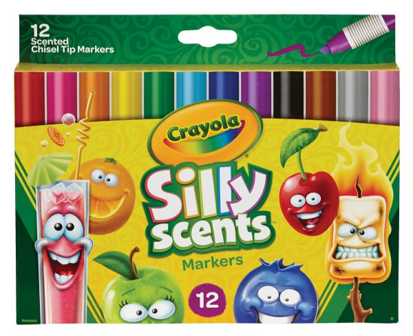 Silly Scents Wedge Tip Scented Washable Markers 12 ct. – Stone Art Supply