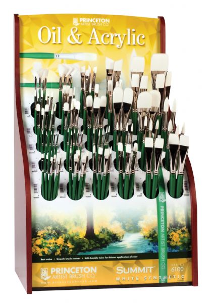Better White Synthetic Bristle Oil and Acrylic Brush Display