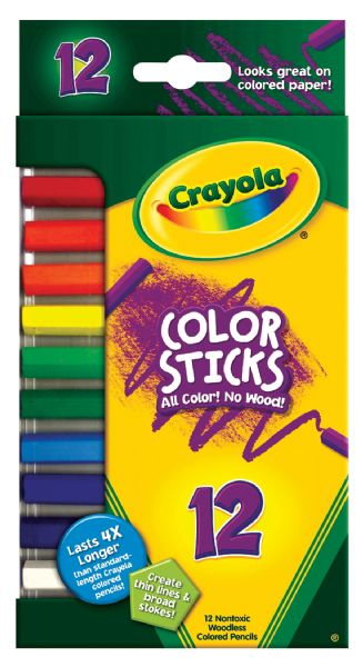 Woodless Color Sticks Pencil 12-Color Set
