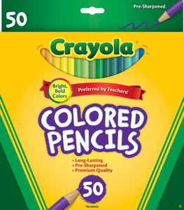 Long Colored Pencil 50-Color Set