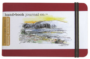 Artist Journal 3.5&quot; x 5.5&quot; Pocket Landscape Vermillion Red