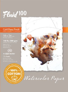 Fluid 100 Cold Press 140 lb. Watercolor Paper 18&quot;x24&quot;