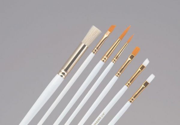 Brush Set Watercolor Acrylic and Tempera Flat 2 4 6 and 8