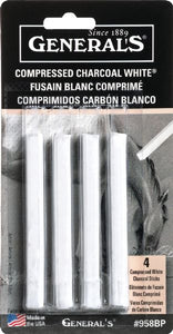 White Compressed Charcoal Sticks