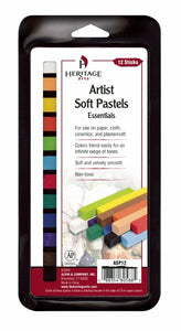 Artist Grade Soft Essential 12-Color Pastel Set