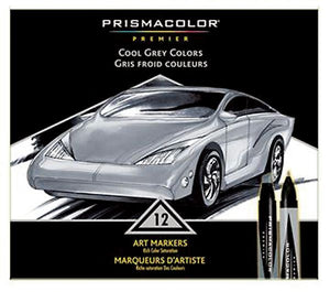 Premier Art Marker 12-Color Cool Grey Set