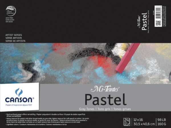 12" x 16" Fold Over Bound Pad Assorted Gray