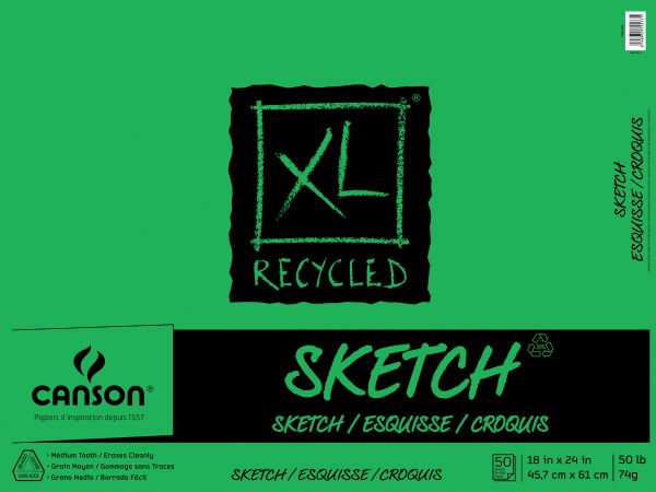 18" x 24" Recycled Sketch 50-Sheet Pad (Fold Over)