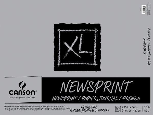 18" x 24" Newsprint 100-Sheet Pad (Fold Over)