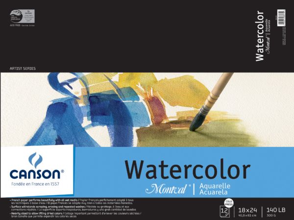 18" x 24" Cold Press Watercolor Pad (Fold Over)