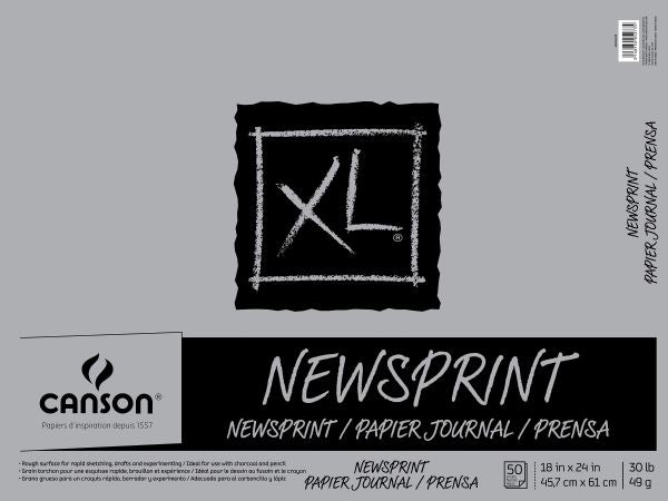 18" x 24" Newsprint 50-Sheet Pad (Fold Over)