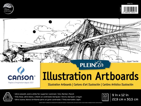 9" x 12" Plein Air Illustration Artboard Pad (Glue Bound)