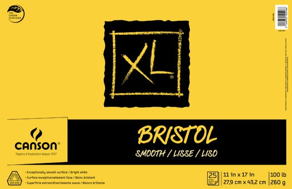 11" x 17" Smooth Bristol Pad (Fold Over)