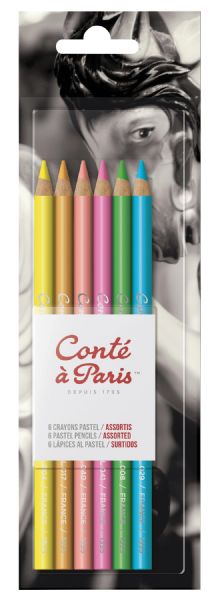 Pastel Pencils 6-Color Set Bright Hues
