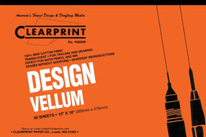 12 x 18 Unprinted Vellum Design and Sketch 50-Sheet Pad