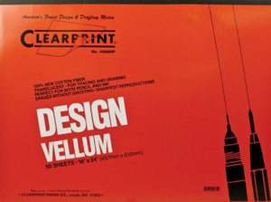 18 x 24 Unprinted Vellum Design and Sketch 50-Sheet Pad