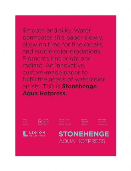 22" x 30" Hot Press Watercolor Paper 140 lb.