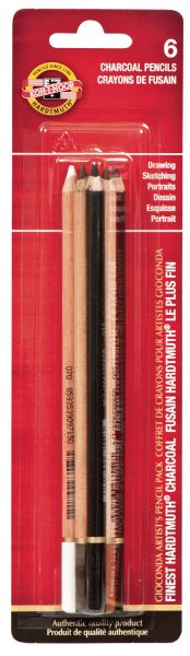 Charcoal Pencils 6-Set