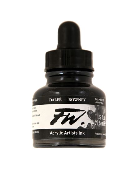 Liquid Artists' Acrylic Ink 1 oz. Black (India)
