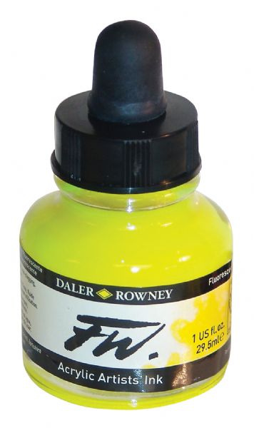 Liquid Artists' Acrylic Fluorescent Yellow Ink – Stone Art Supply
