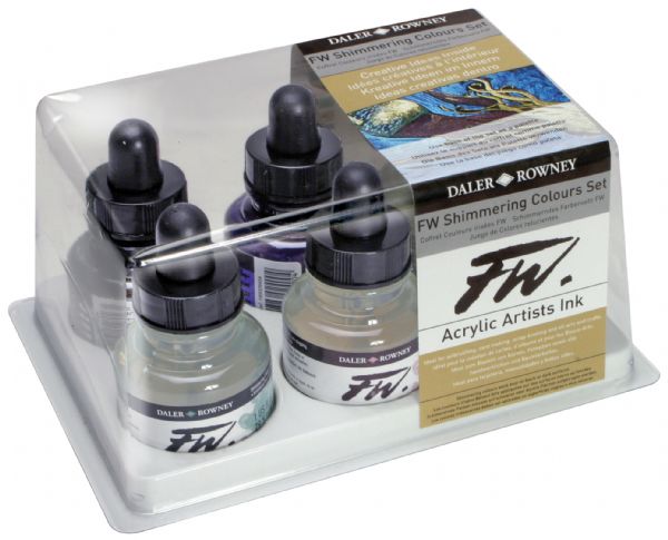 Liquid Artists' Acrylic Ink 6-Color Shimmering Set