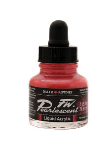 Pearlescent Liquid Acrylic Ink 1 oz. Volcano Red