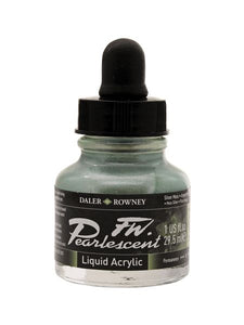 Pearlescent Liquid Acrylic Ink 1 oz. Silver Moss