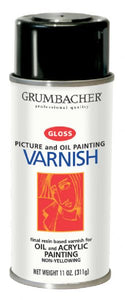 Damar Gloss Varnish Spray for Oil and Acrylics 11oz