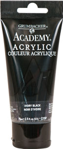 Acrylic Paint 75ml Ivory Black