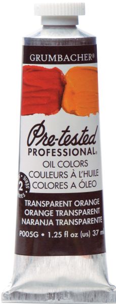 Artists' Oil Color Paint 37ml Transparent Orange