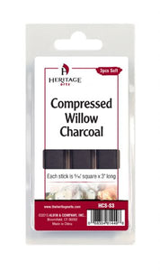 Compressed Charcoal Sticks 3-Piece Clamshell (Soft)