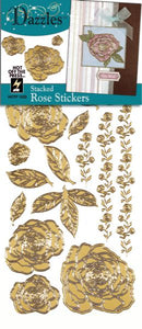 Stickers Gold Stacked Rose