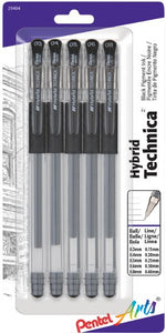 Pigmented Archival Roller System Pens 5-Piece Set