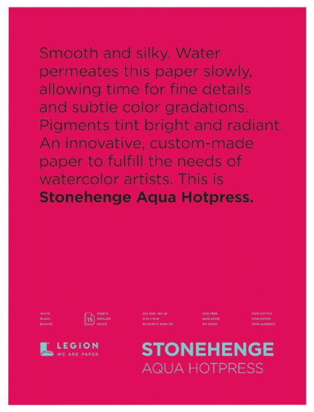 12" x 16" Hot Press Watercolor Block